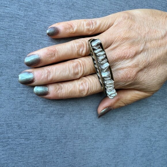 Abalone and Metal Ring -- Adjustable - Picture 3 of 8